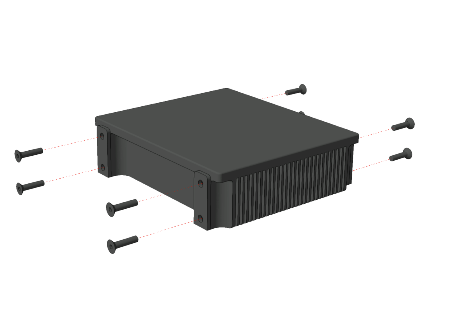 SVALT Mx modular heatsink component with space black anodized aluminum finish for silent thermally conductive heatsink cooling performance with Apple laptops 2021+ 16-inch and 14-inch MacBook Pro and 2022+ 15-inch and 13-inch MacBook Air