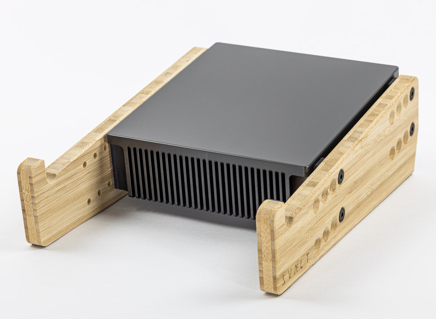 SVALT Cooling Stand model MxSW-lo for silent thermally conductive heatsink cooling performance with Apple laptops 2021+ 16-inch and 14-inch MacBook Pro and 2022+ 15-inch and 13-inch MacBook Air
