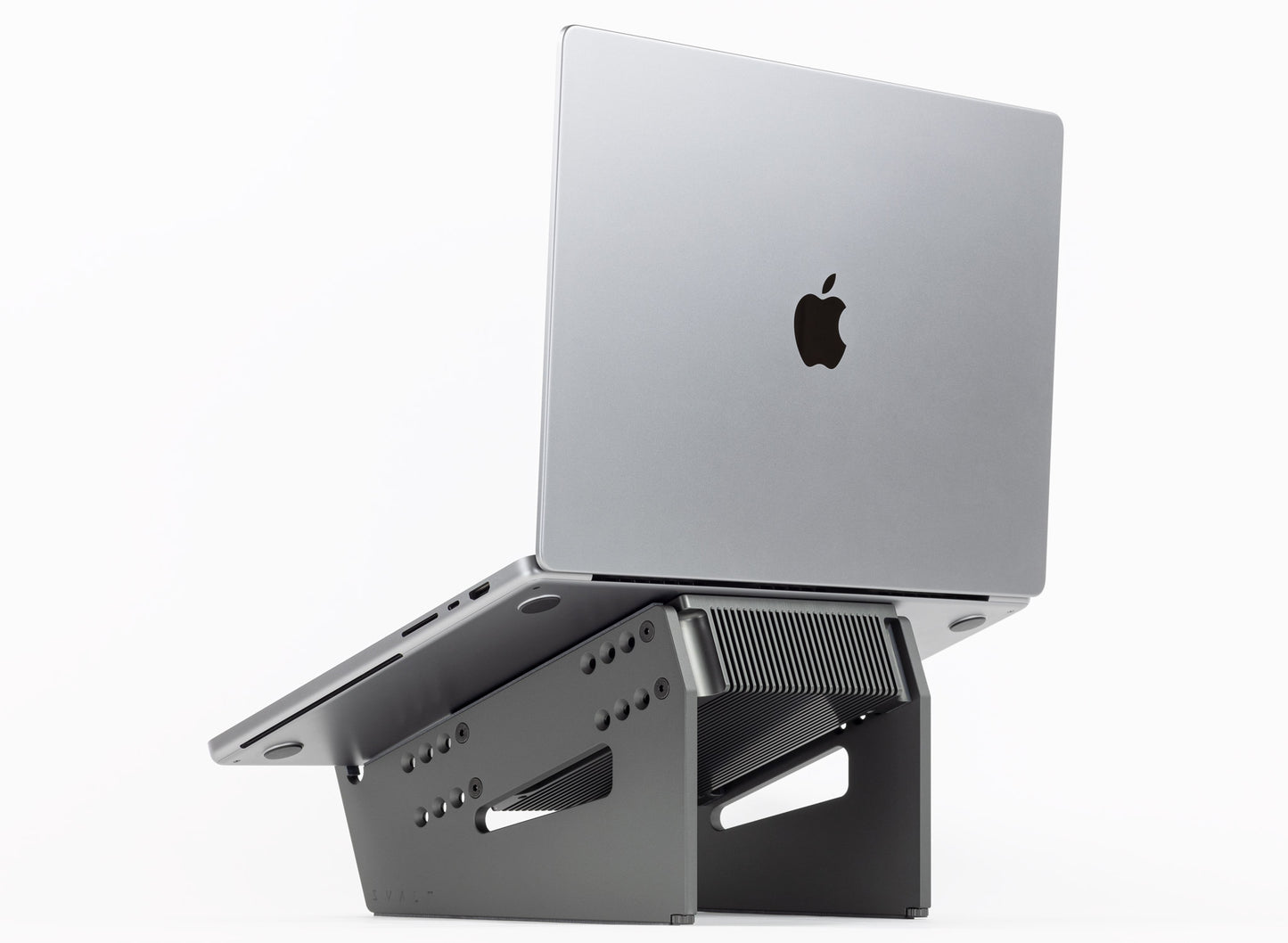 SVALT Cooling Stand model MxS-hi for silent thermally conductive heatsink cooling performance with Apple laptops 2021+ 16-inch and 14-inch MacBook Pro and 2022+ 15-inch and 13-inch MacBook Air