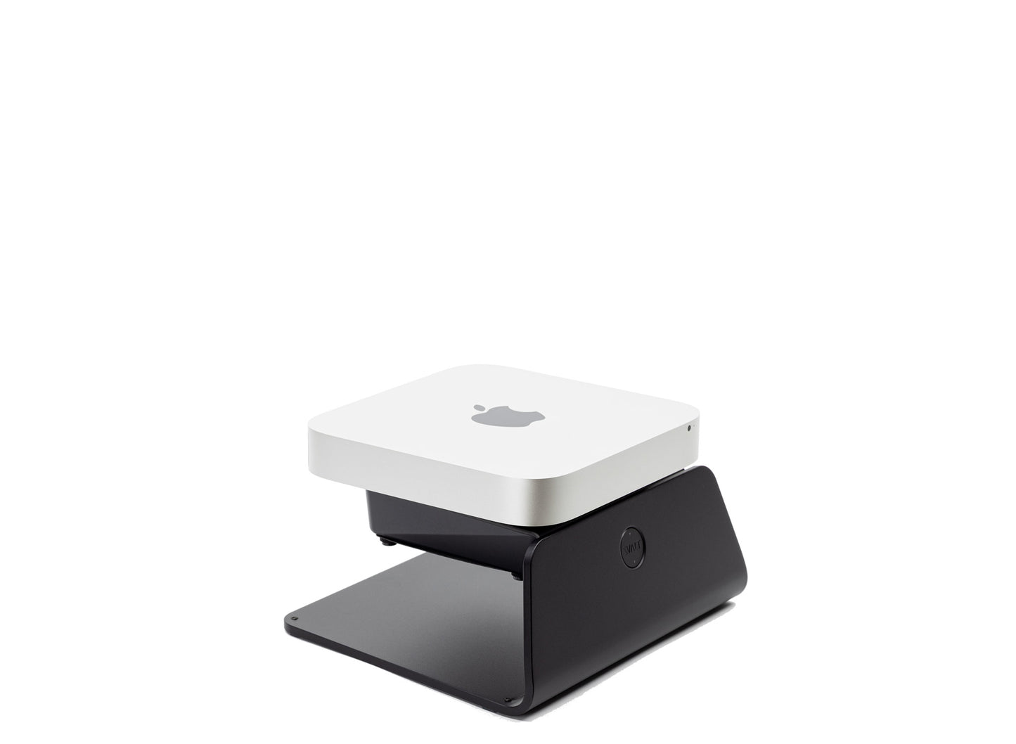 SVALT Cooling Stand model SxB14M black front top side view for quiet fan cooling performance with Apple Mac Mini